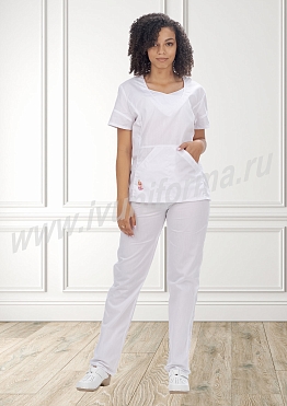 Костюм медицинский женский с логотипом арт. М-02-34.1-ТС