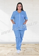 Костюм медицинский женский арт. УН-02-12-ТС (size +) - 1